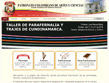 Tablet Screenshot of patronatocolombiano.com